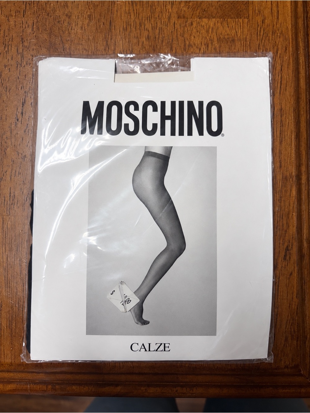 Vintage Moschino Calze Tights Black/Nero Sheer Hosiery. Neiman Marcus.